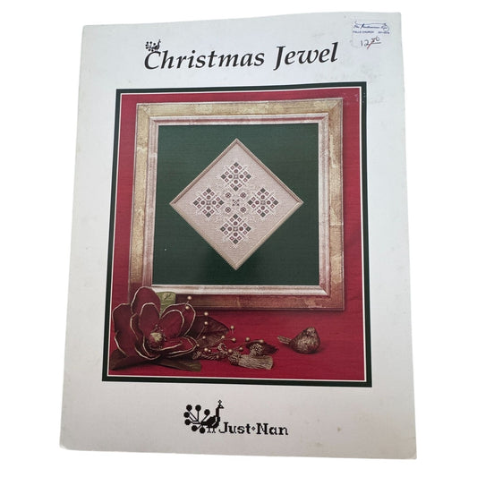 Just Nan Cross Stitch Pattern Christmas Jewel Snowflakes Beads Swarovski Crystal