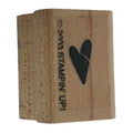 Stampin Up Wood Mounted Rubber Stamp Heart Flat Thin Card Making Love Small