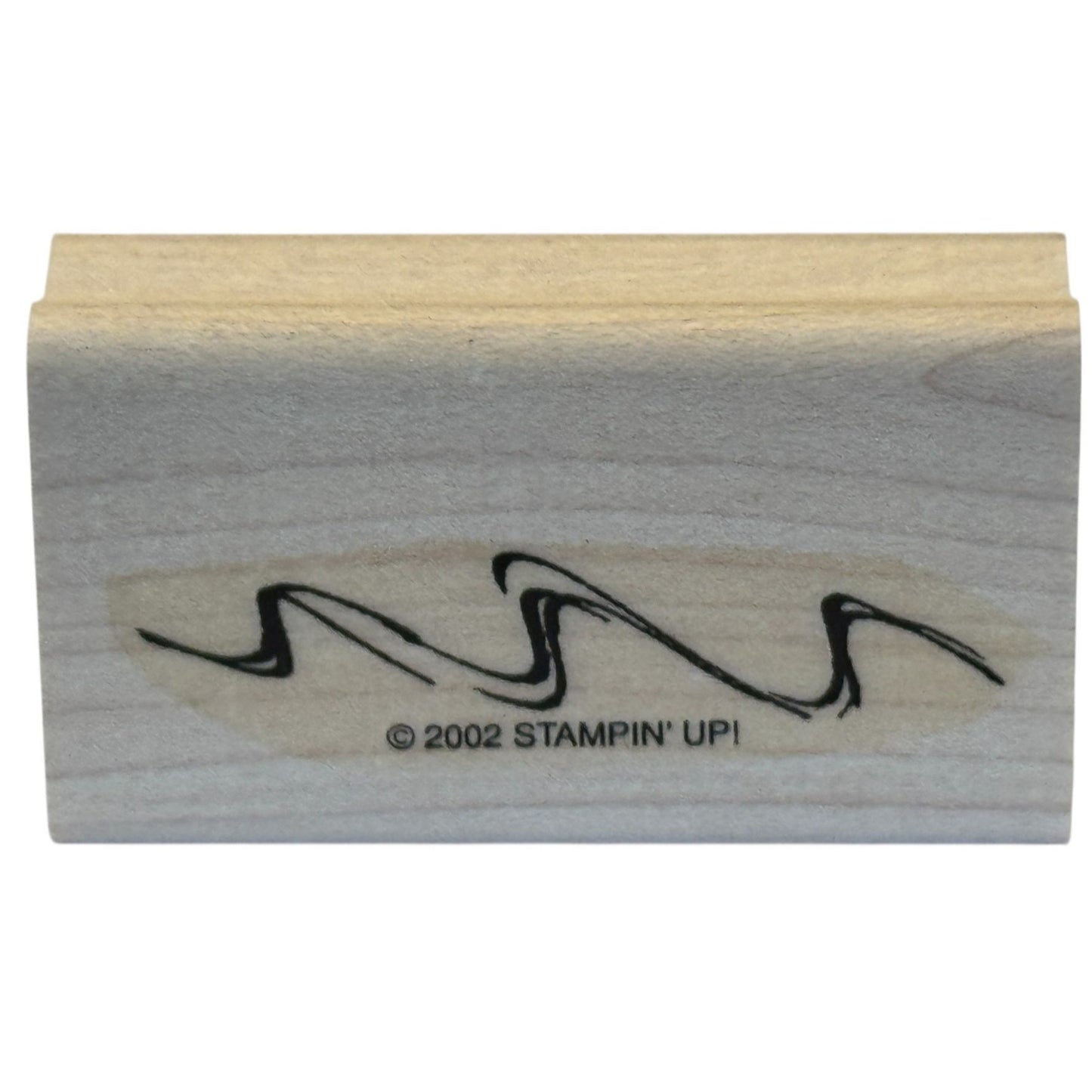 Stampin Up Rubber Stamp Abstract Zigzag Ribbon Wave Wavy Line Streamer Party