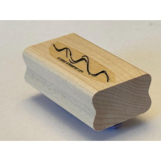 Stampin Up Rubber Stamp Abstract Zigzag Ribbon Wave Wavy Line Streamer Party