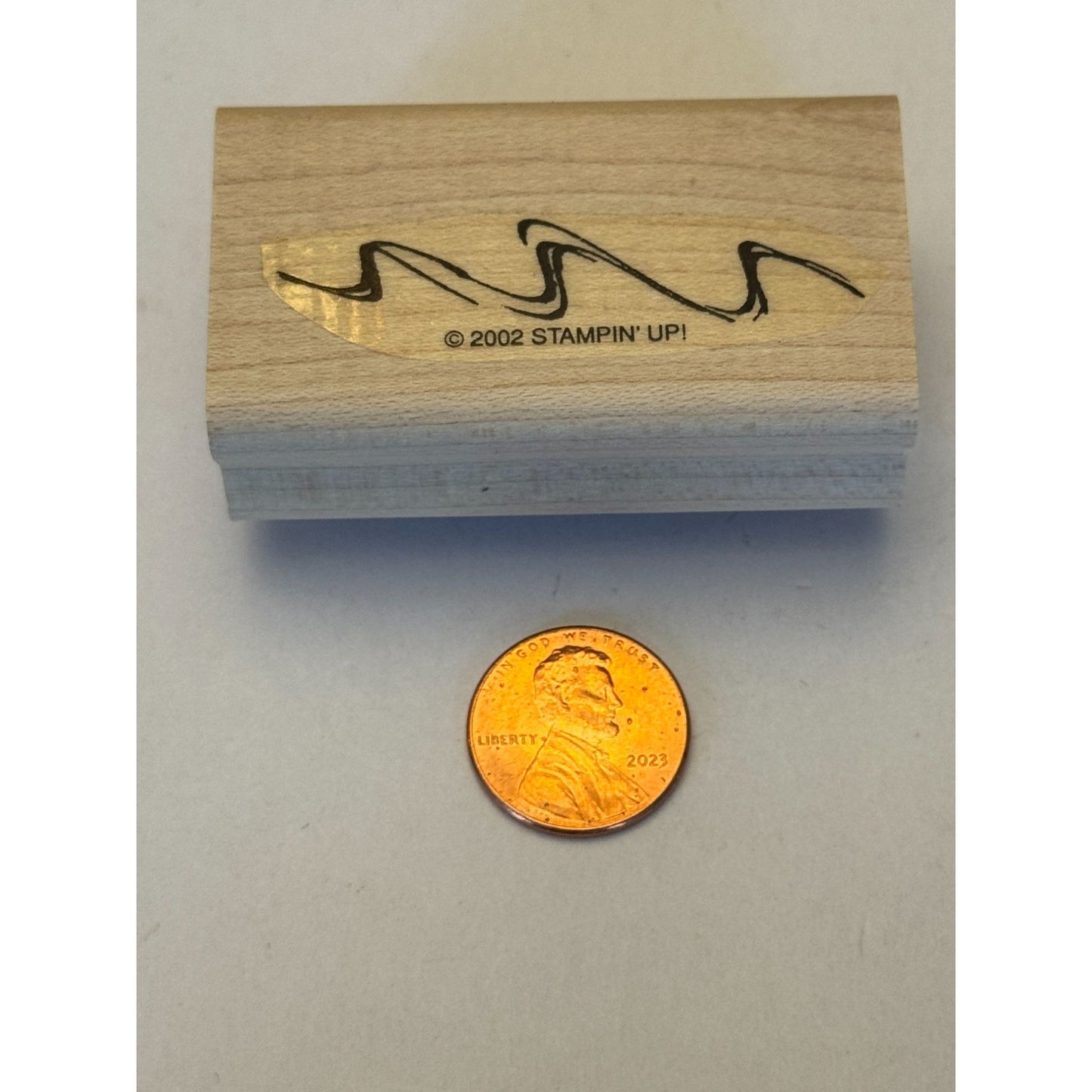 Stampin Up Rubber Stamp Abstract Zigzag Ribbon Wave Wavy Line Streamer Party
