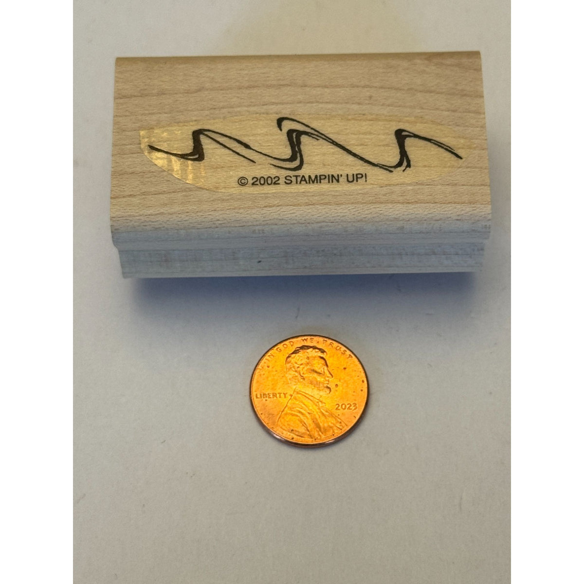 Stampin Up Rubber Stamp Abstract Zigzag Ribbon Wave Wavy Line Streamer Party