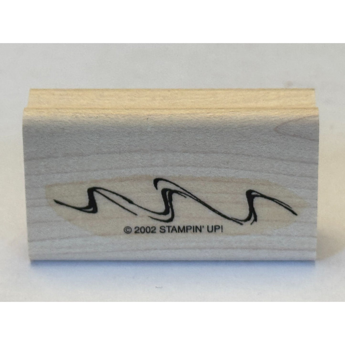 Stampin Up Rubber Stamp Abstract Zigzag Ribbon Wave Wavy Line Streamer Party