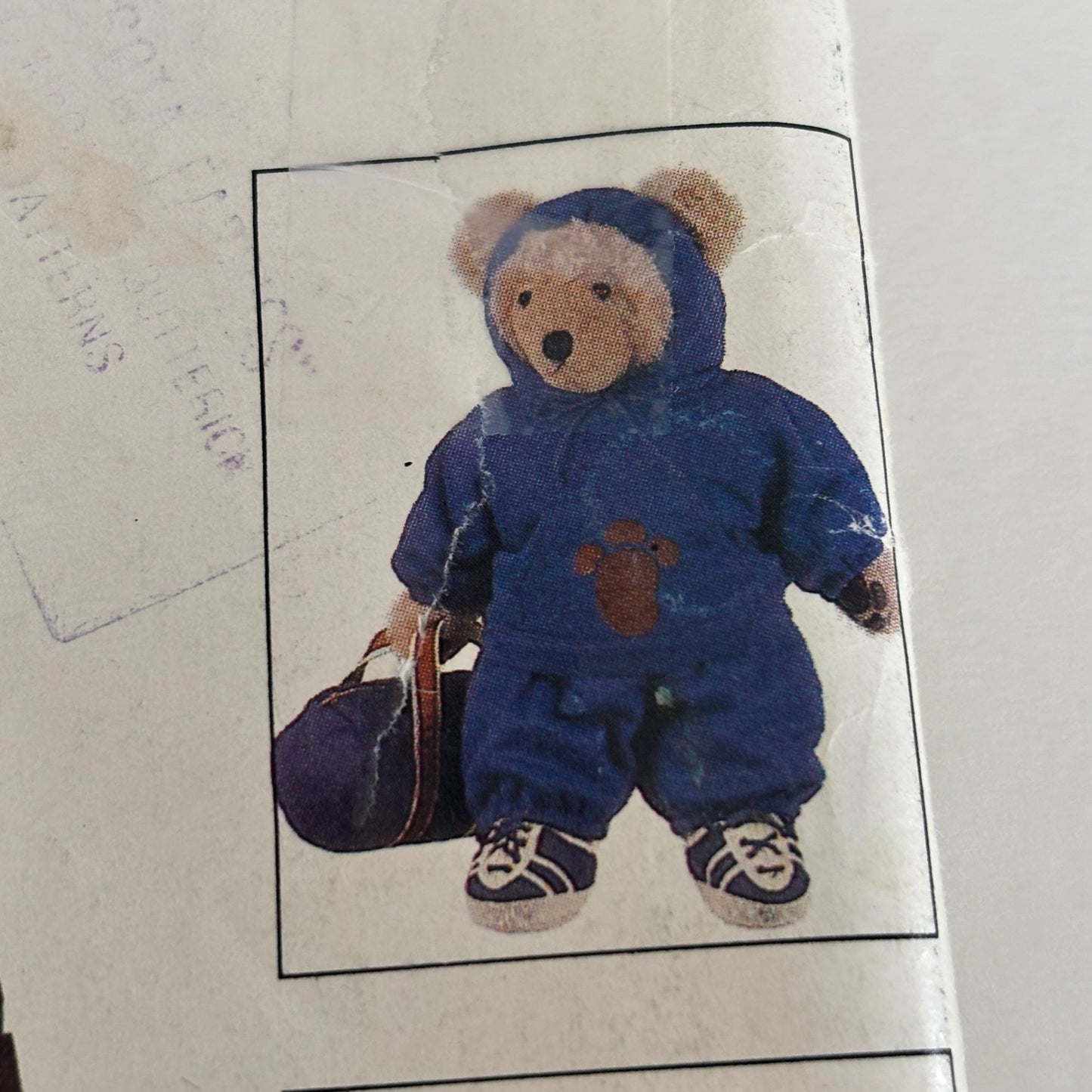 Vogue Sewing Pattern 610 Teddy Bear Clothing Clothes Suit Outfit Craft Uncut Vintage Sweatsuit