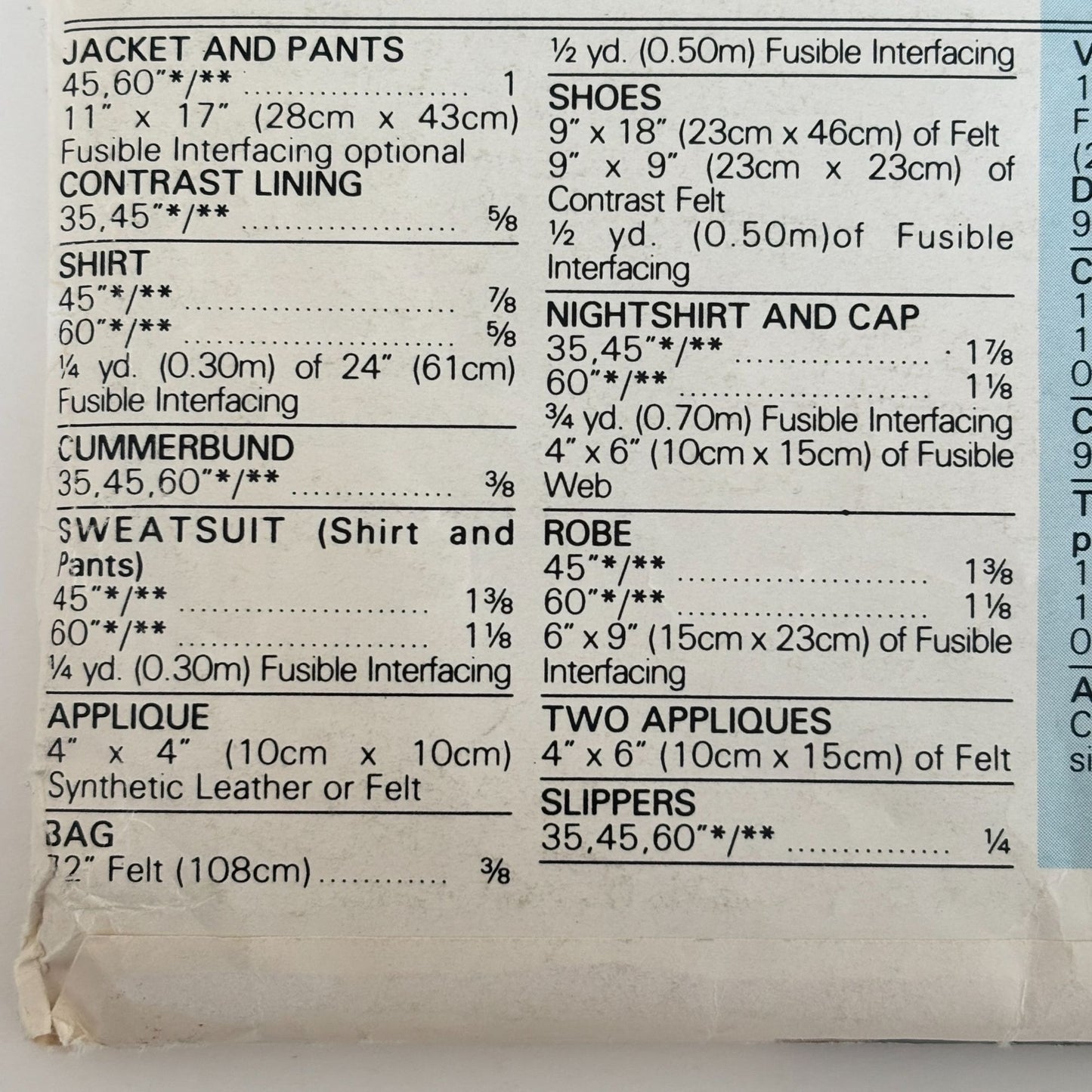 Vogue Sewing Pattern 610 Teddy Bear Clothing Clothes Suit Outfit Craft Uncut Vintage Sweatsuit
