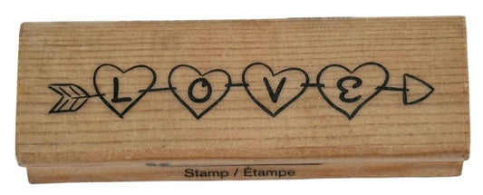 CraftSmart Rubber Stamp Love Heart Arrow Valentines Day Card Making Anniversary
