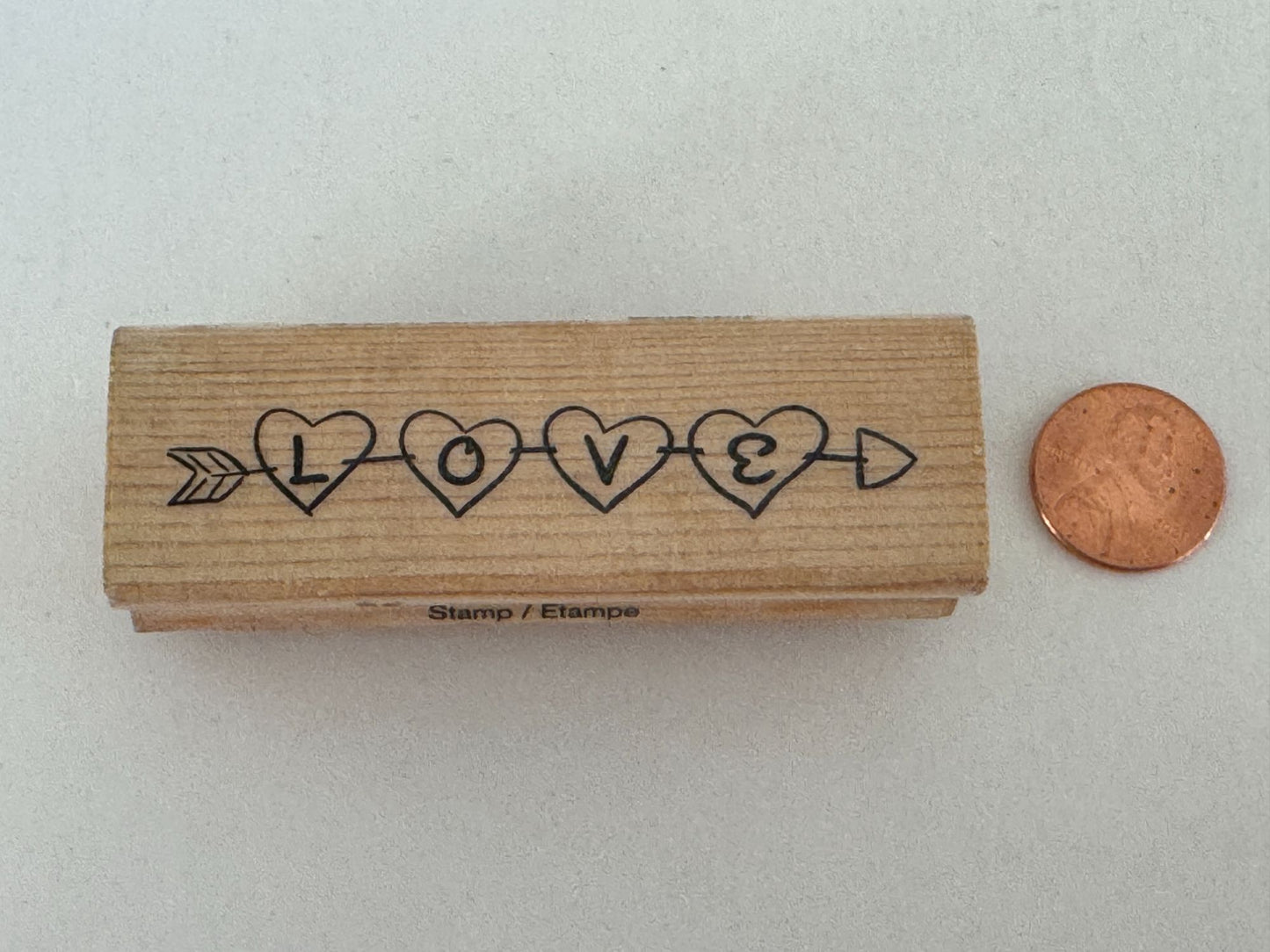 CraftSmart Rubber Stamp Love Heart Arrow Valentines Day Card Making Anniversary