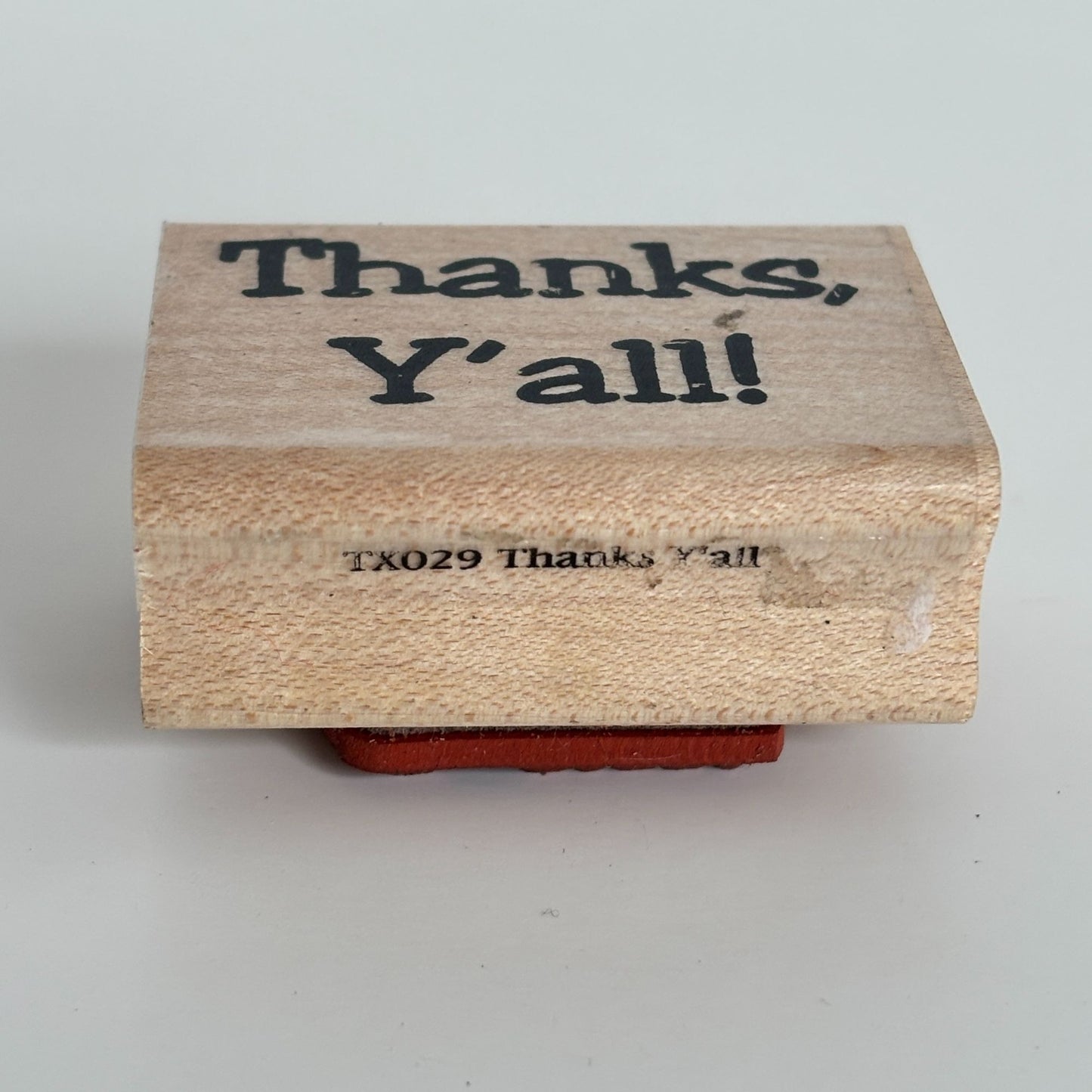 Joyce Meyer Rubber Stamp Thanks Y’all Southern Thank You Sentiment Texas Wood Mounted