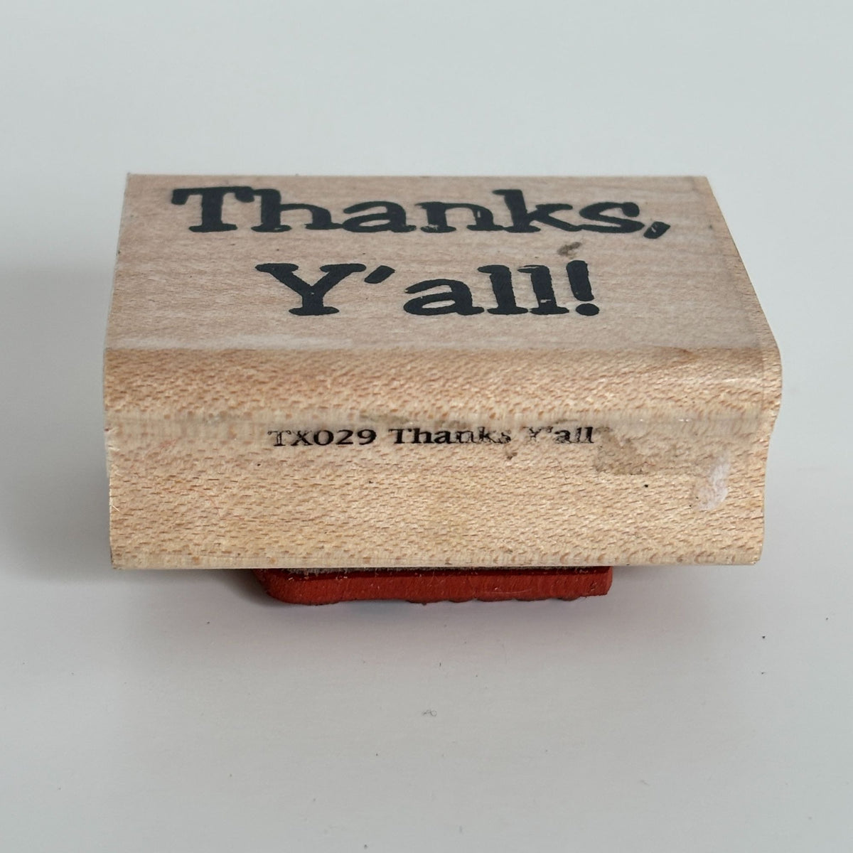 Joyce Meyer Rubber Stamp Thanks Y’all Southern Thank You Sentiment Texas Wood Mounted