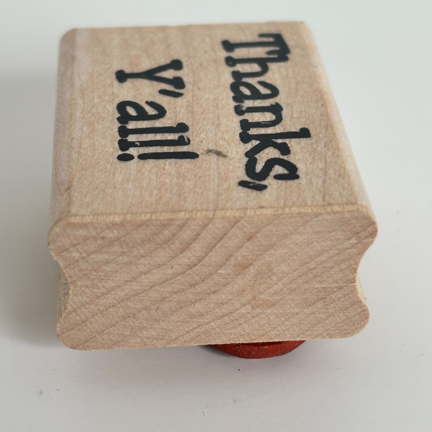 Joyce Meyer Rubber Stamp Thanks Y’all Southern Thank You Sentiment Texas Wood Mounted