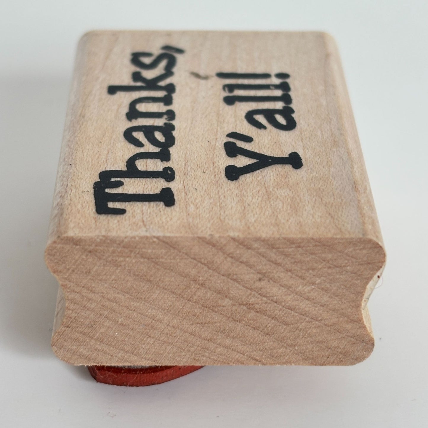 Joyce Meyer Rubber Stamp Thanks Y’all Southern Thank You Sentiment Texas Wood Mounted