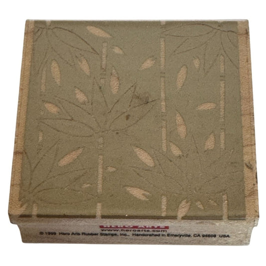 Hero Arts Rubber Stamp Bamboo Pattern Poetic Prints Textiles One Texture Square