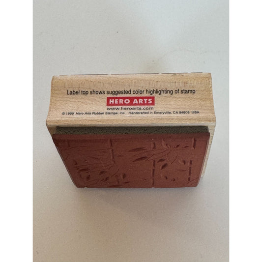 Hero Arts Rubber Stamp Bamboo Pattern Poetic Prints Textiles One Texture Square