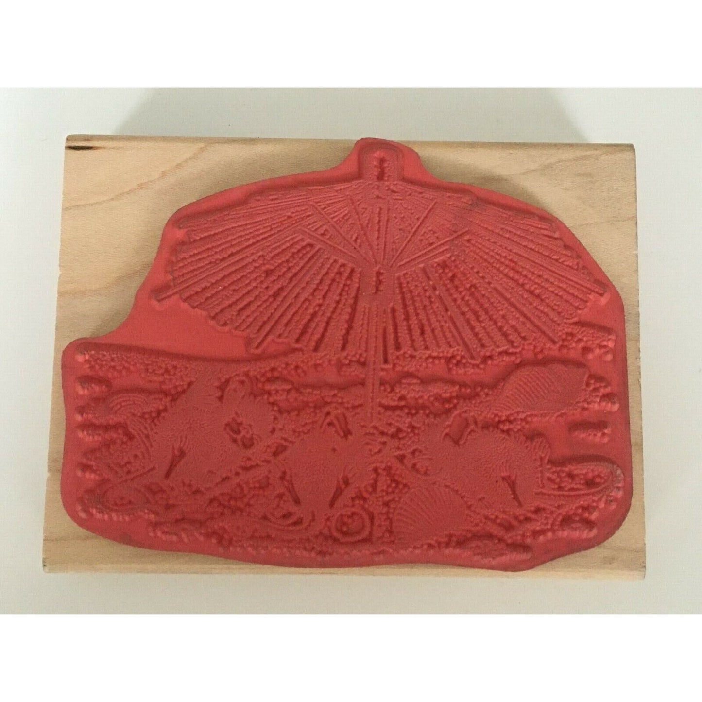 Stampabilities Rubber Stamp House Mouse Beach Bums Amanda Muzzy Mudpie Umbrella