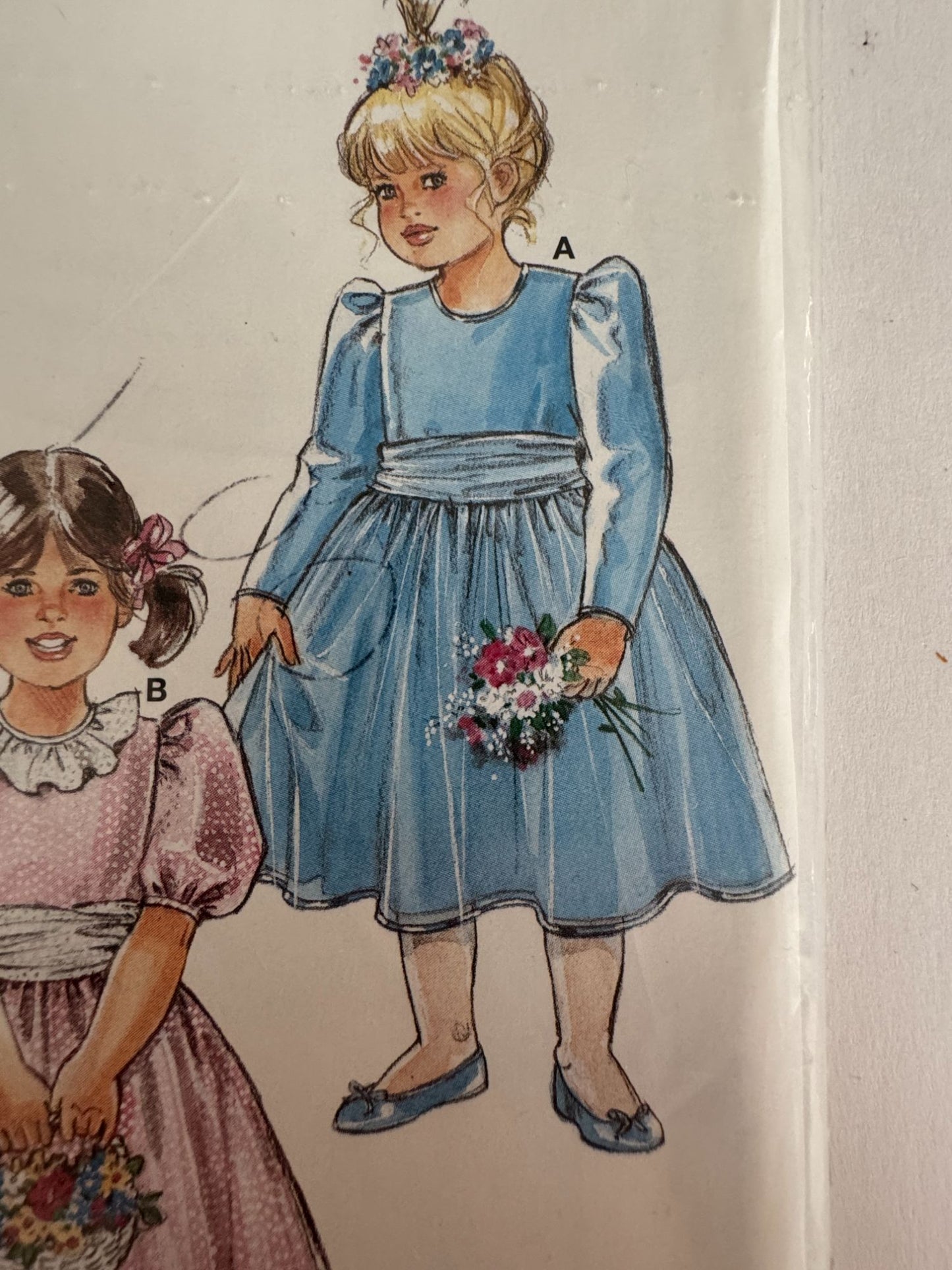 Burda Sewing Pattern 4345 Toddler Flower Girl Dress Sizes 18M-4T Church Party UC