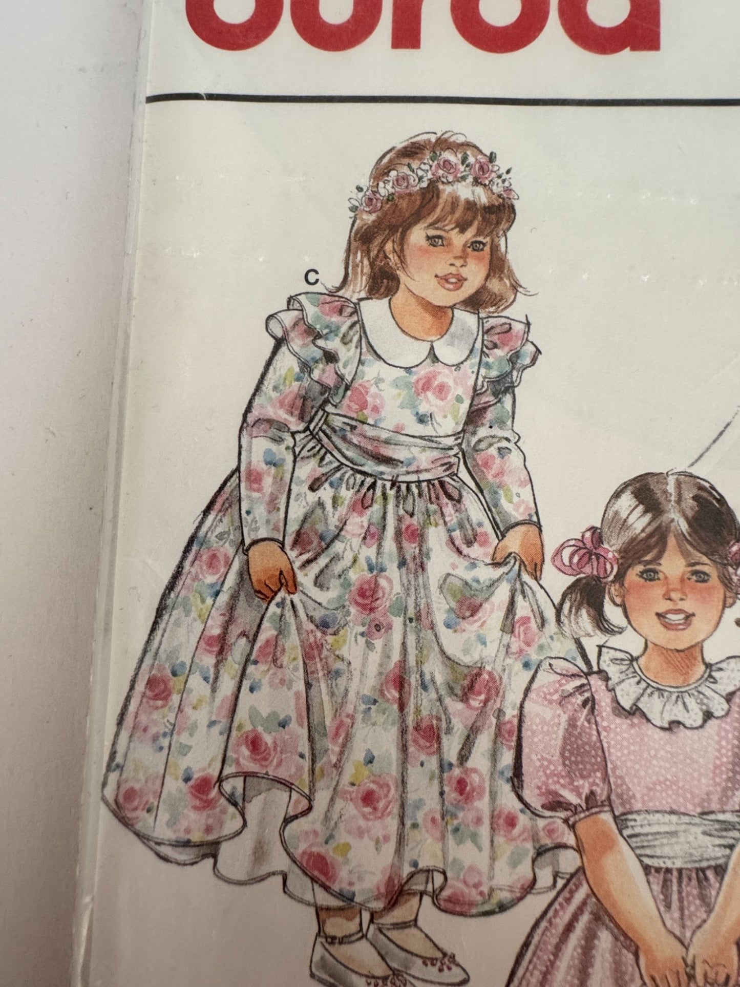 Burda Sewing Pattern 4345 Toddler Flower Girl Dress Sizes 18M-4T Church Party UC