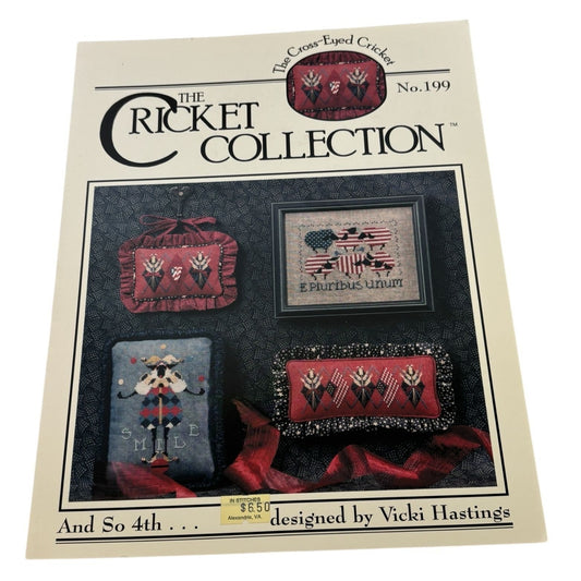 The Cricket Collection Cross Stitch Pattern And So 4th of July American Flag 199