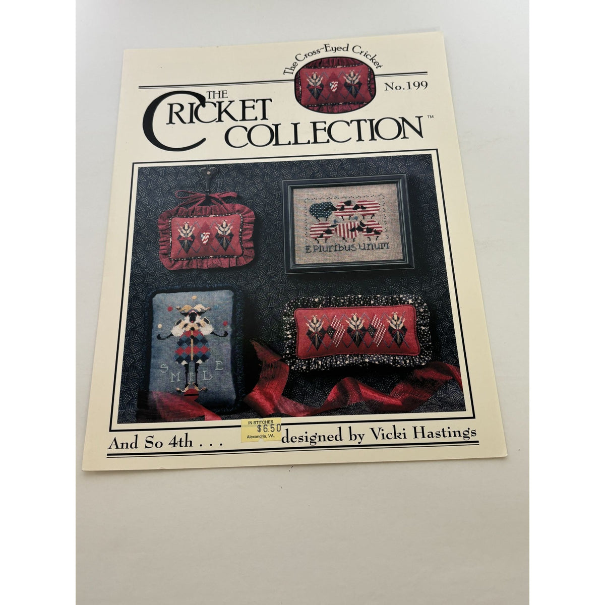 The Cricket Collection Cross Stitch Pattern And So 4th of July American Flag 199