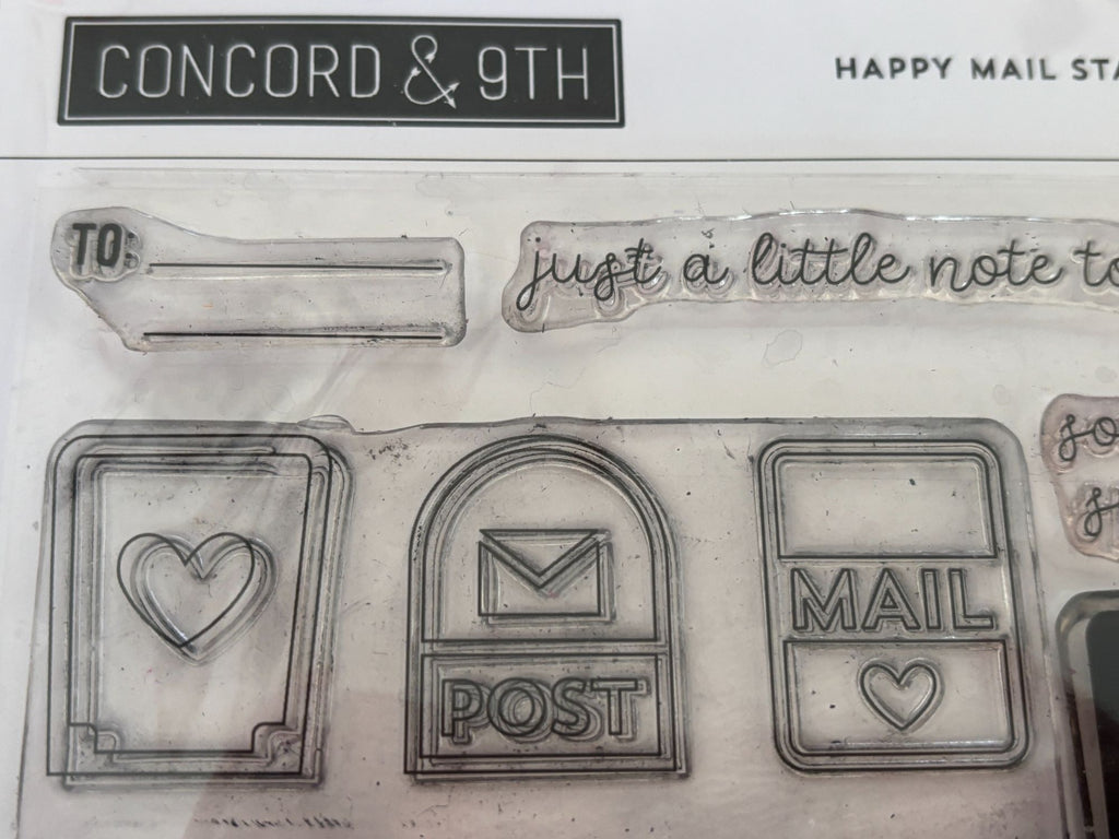 Concord and 9th Clear Stamps Happy Snail Mail Mailbox Letter Writing Cardmaking
