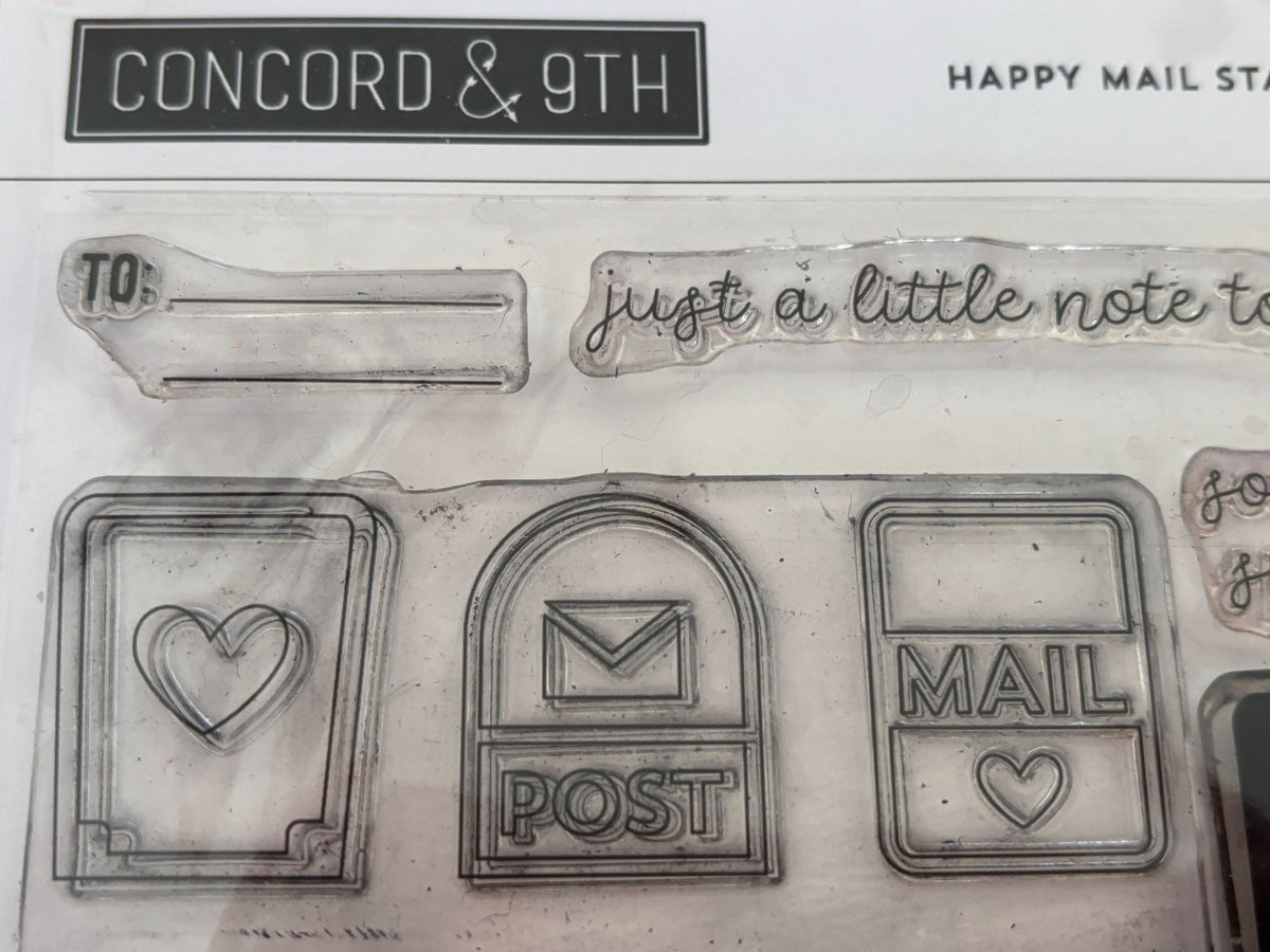 Concord and 9th Clear Stamps Happy Snail Mail Mailbox Letter Writing Cardmaking