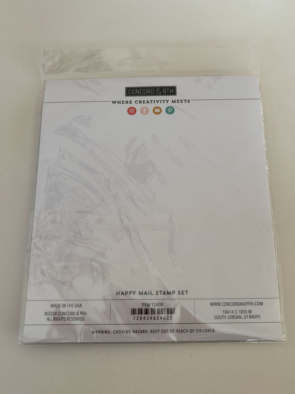 Concord and 9th Clear Stamps Happy Snail Mail Mailbox Letter Writing Cardmaking