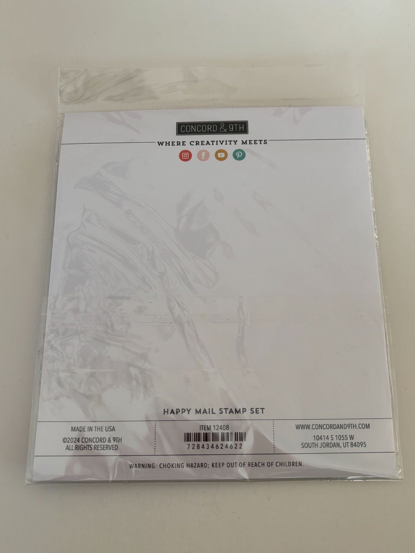 Concord and 9th Clear Stamps Happy Snail Mail Mailbox Letter Writing Cardmaking