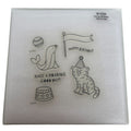 CTMH My Acrylix Acrylic Stamp Set Circus Birthday Card Making Banner Flag Seal