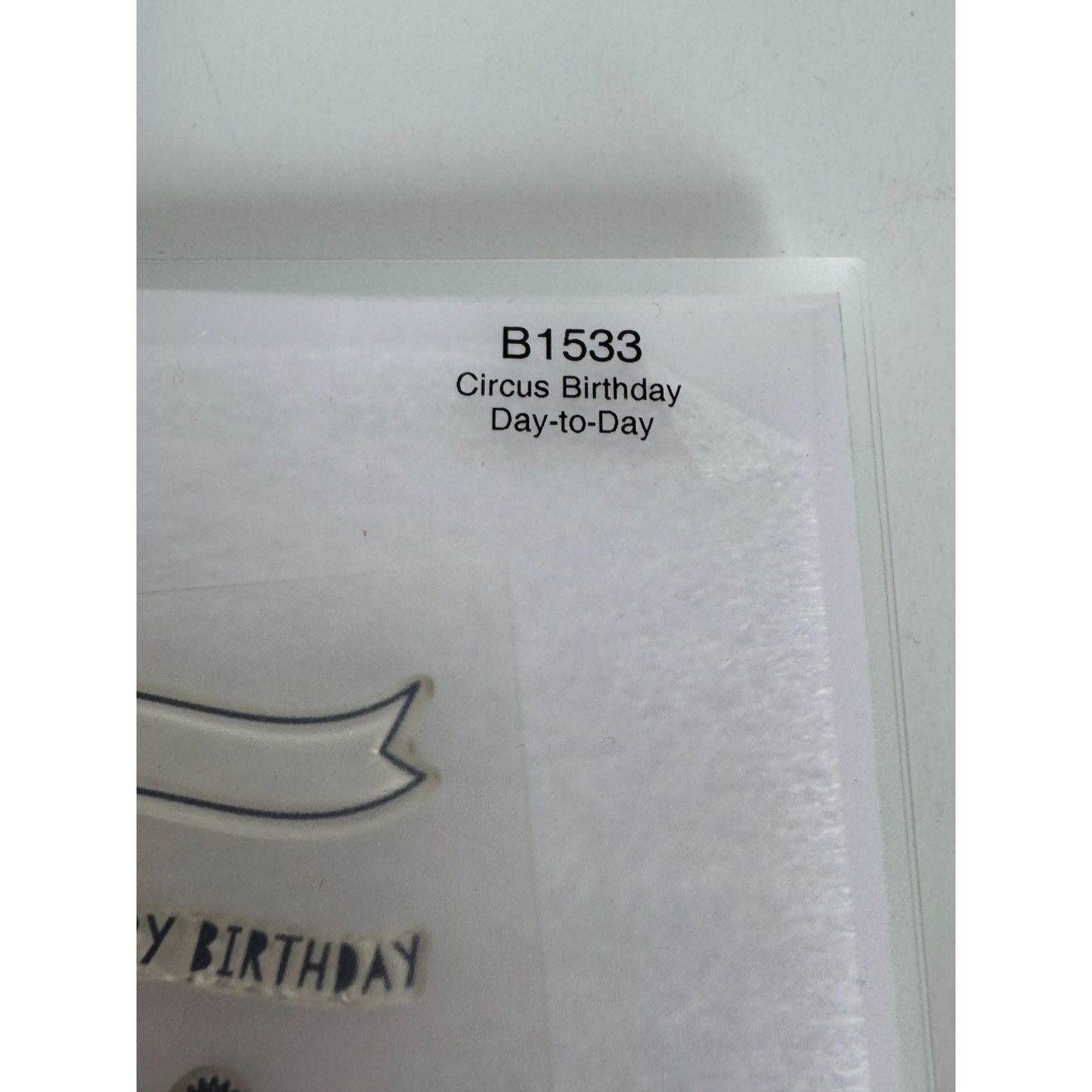 CTMH My Acrylix Acrylic Stamp Set Circus Birthday Card Making Banner Flag Seal