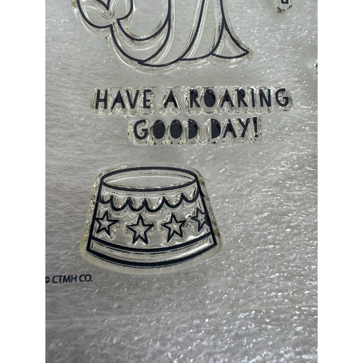 CTMH My Acrylix Acrylic Stamp Set Circus Birthday Card Making Banner Flag Seal