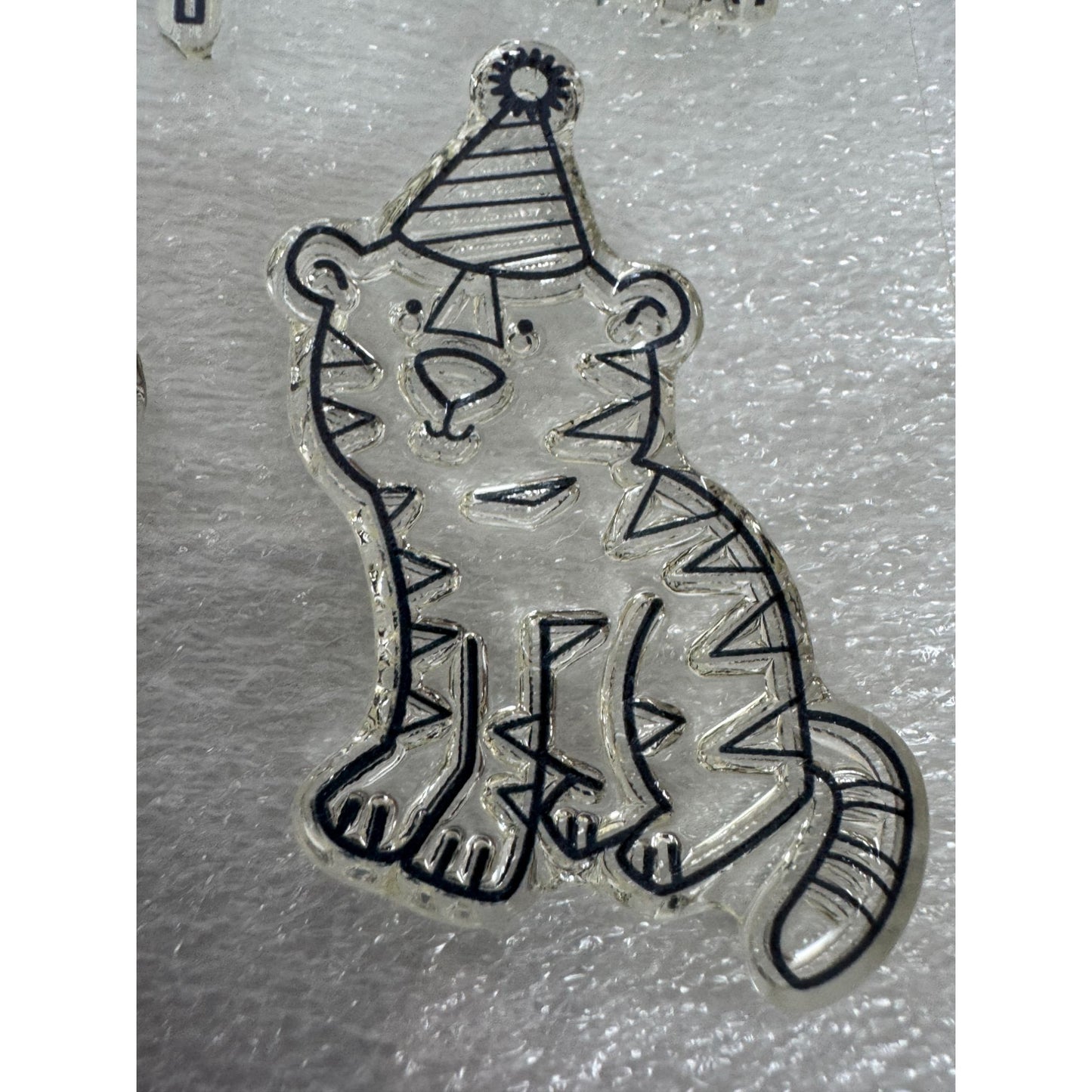 CTMH My Acrylix Acrylic Stamp Set Circus Birthday Card Making Banner Flag Seal