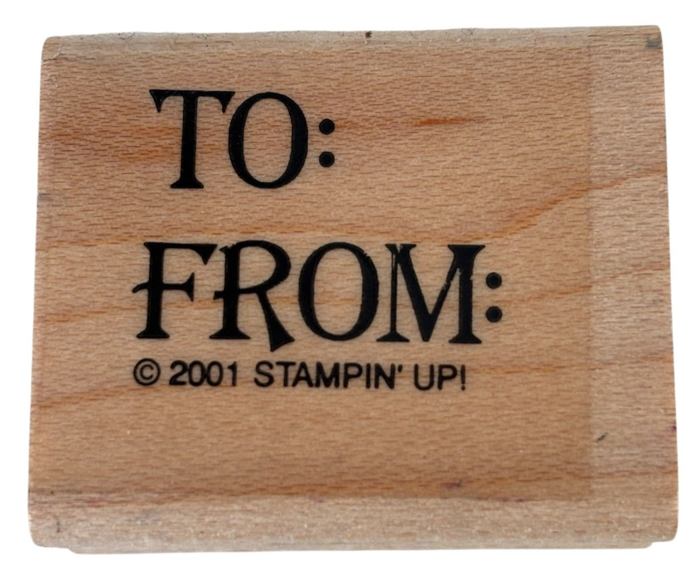 Stampin Up Rubber Stamp To From Crafting Card Making Gift Tags Present Friends