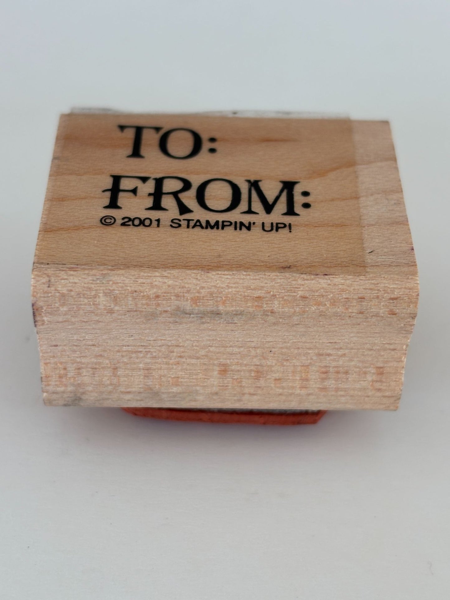 Stampin Up Rubber Stamp To From Crafting Card Making Gift Tags Present Friends