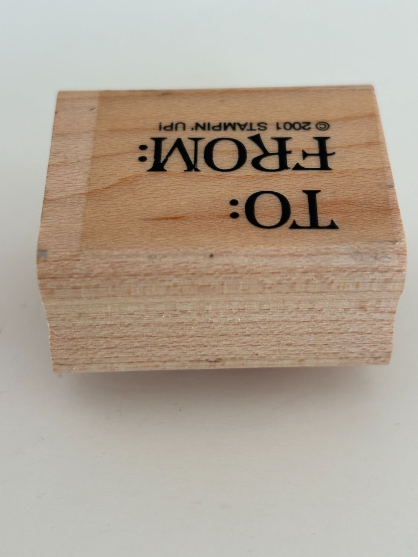 Stampin Up Rubber Stamp To From Crafting Card Making Gift Tags Present Friends