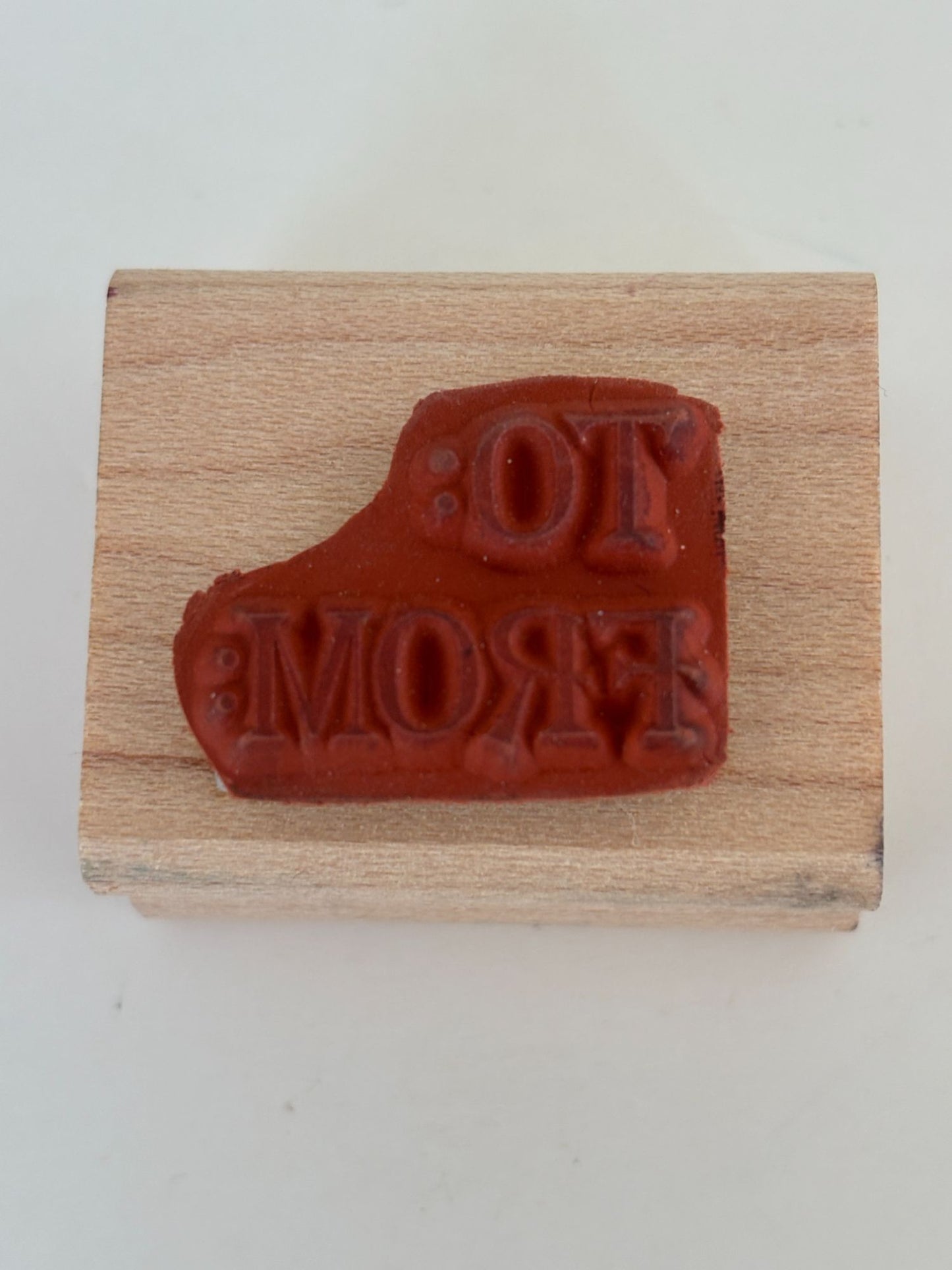 Stampin Up Rubber Stamp To From Crafting Card Making Gift Tags Present Friends