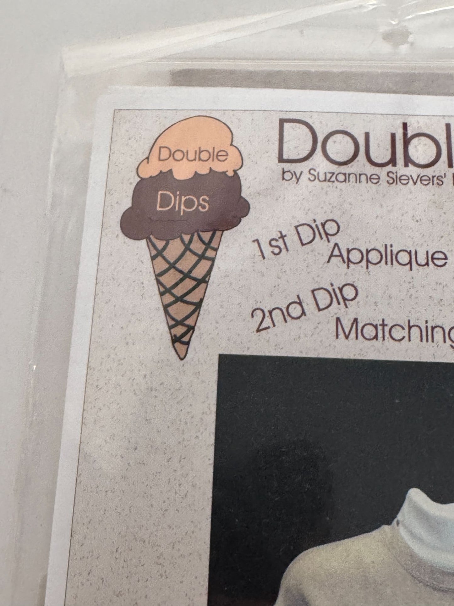 Double Dips Quilting Applique Pattern Coffee Kit Sweatshirt Turtleneck Dickey
