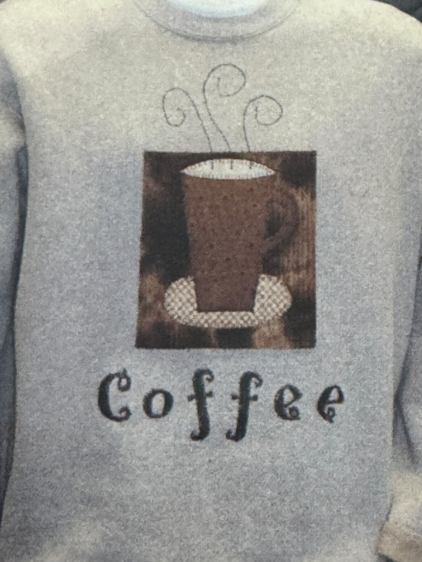 Double Dips Quilting Applique Pattern Coffee Kit Sweatshirt Turtleneck Dickey