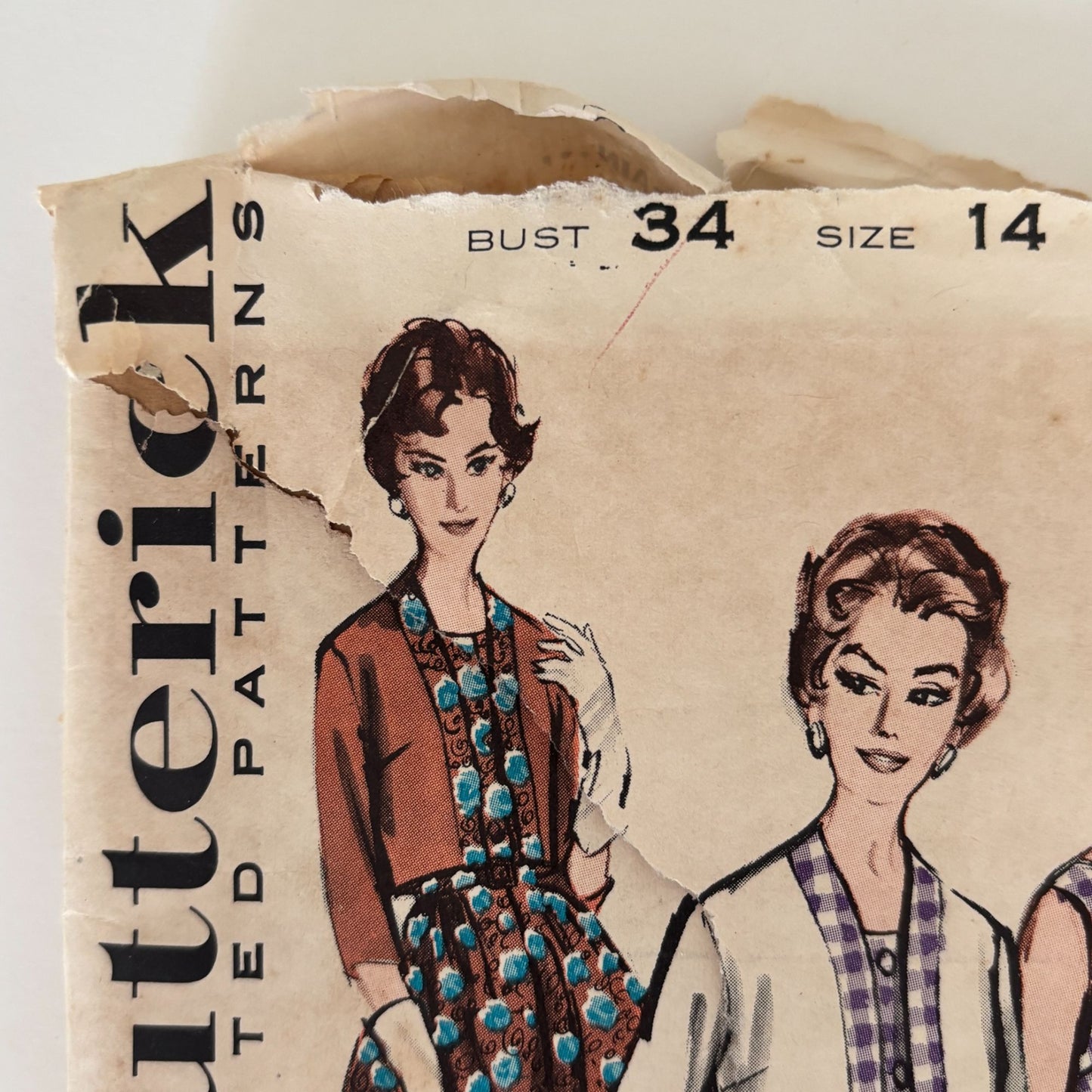 Butterick Sewing Pattern 9008 Jacket 50s Fit Flare Dress Jacket 14 UC Mid Century
