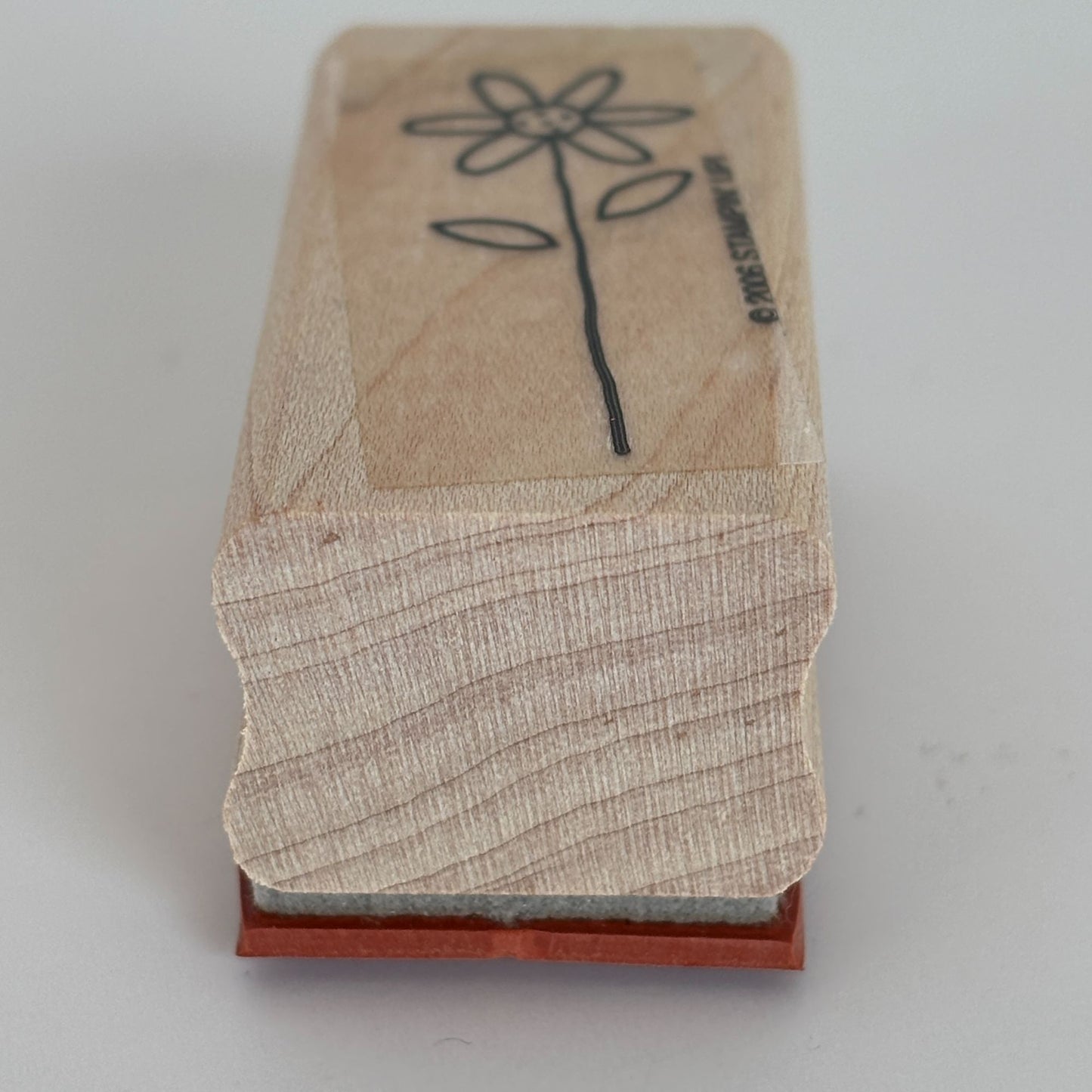 Stampin Up Wood Mounted Rubber Stamp Daisy Flower Long Stem Garden Card Making