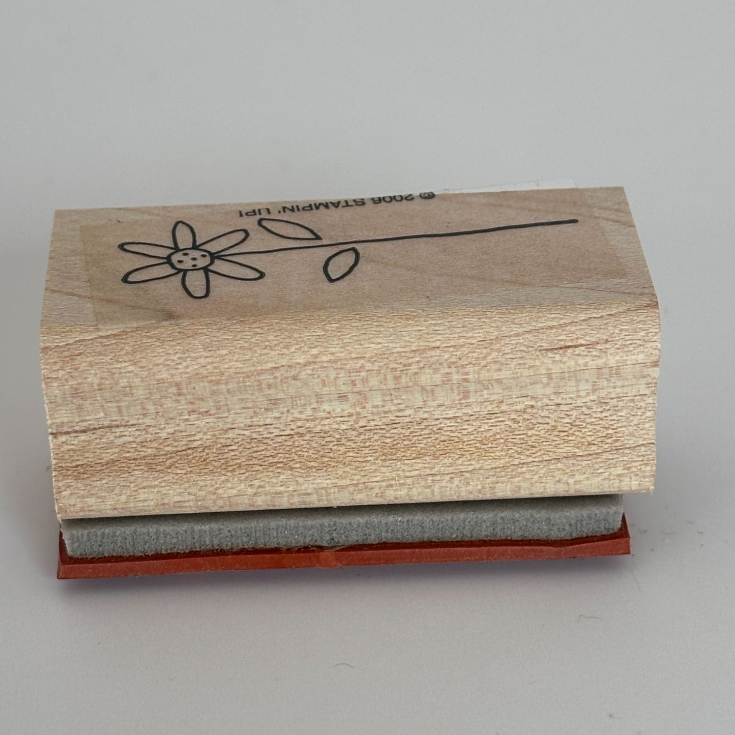 Stampin Up Wood Mounted Rubber Stamp Daisy Flower Long Stem Garden Card Making