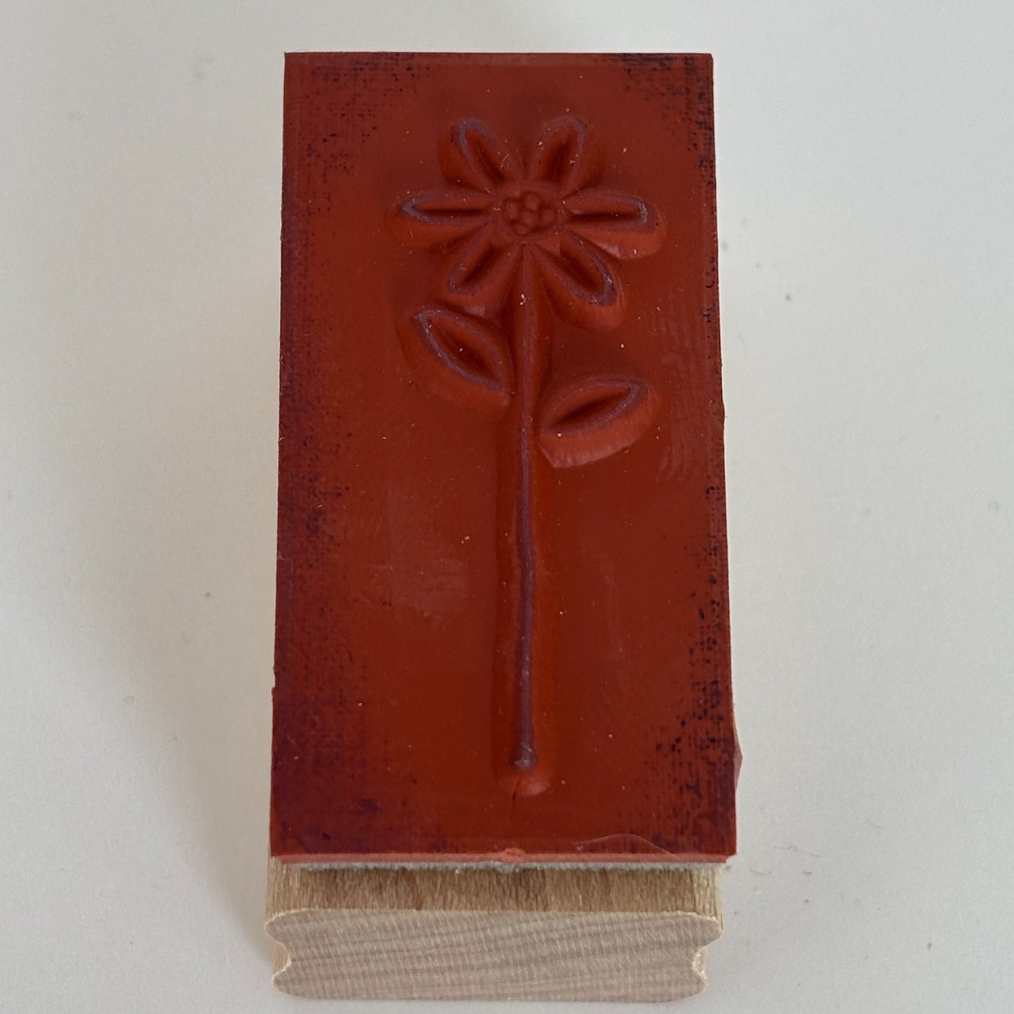 Stampin Up Wood Mounted Rubber Stamp Daisy Flower Long Stem Garden Card Making