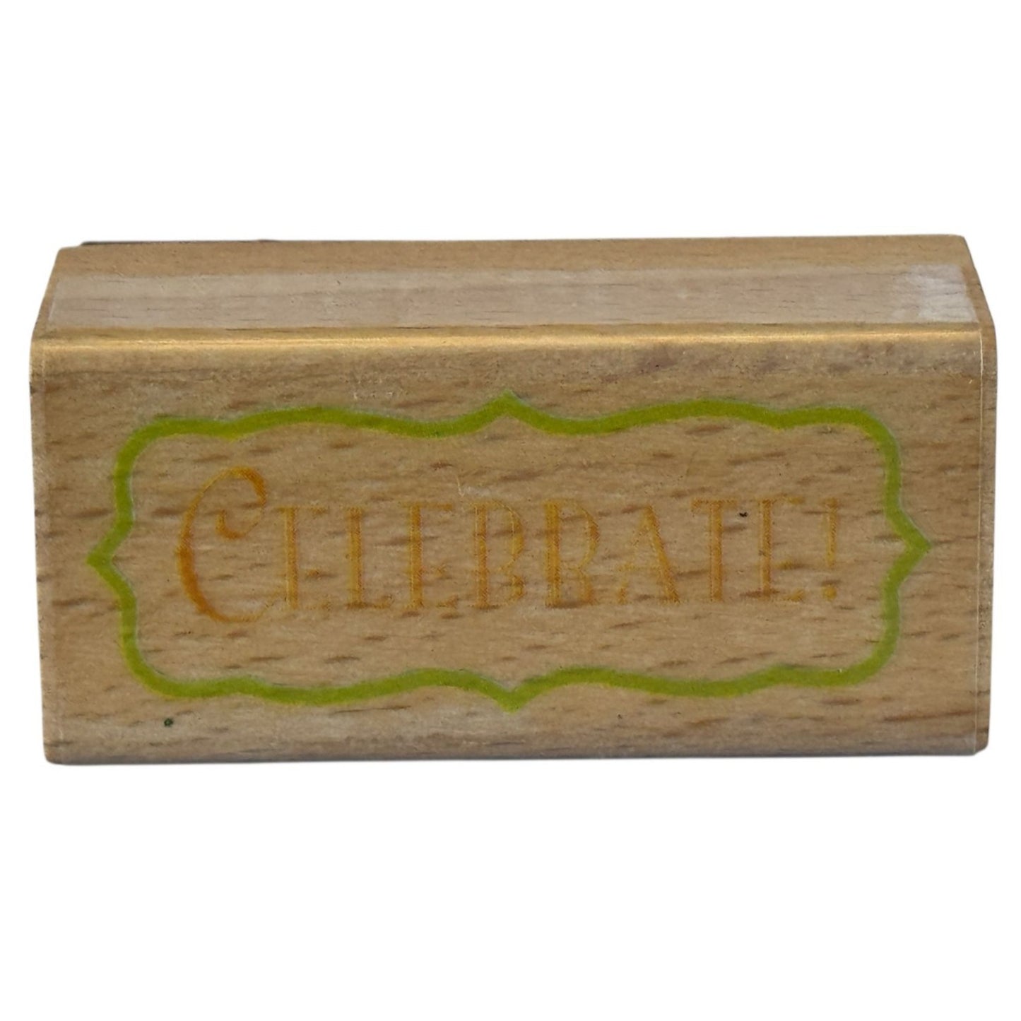 Celebrate Rubber Stamp Card Making Sentiment Words Wood Mounted Craft Tool