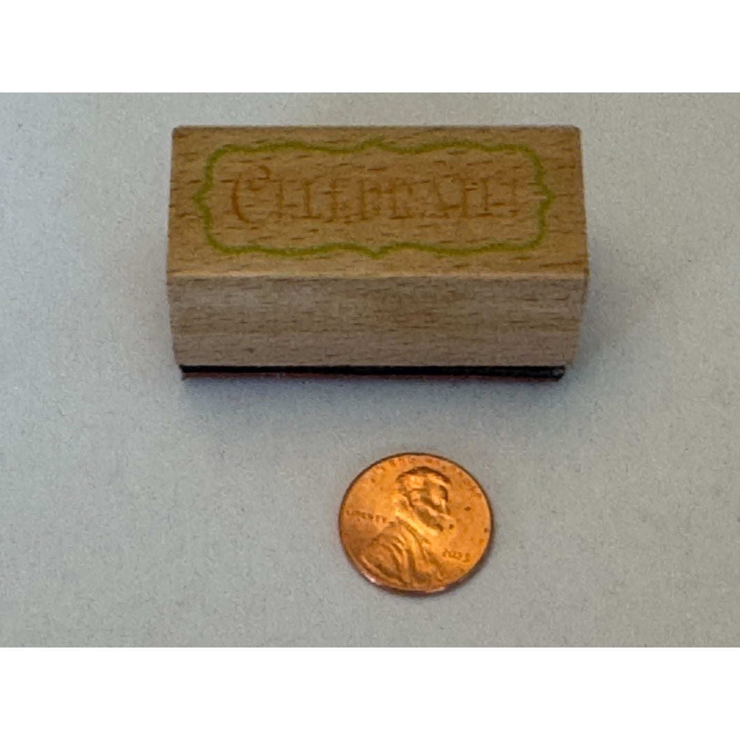 Celebrate Rubber Stamp Card Making Sentiment Words Wood Mounted Craft Tool