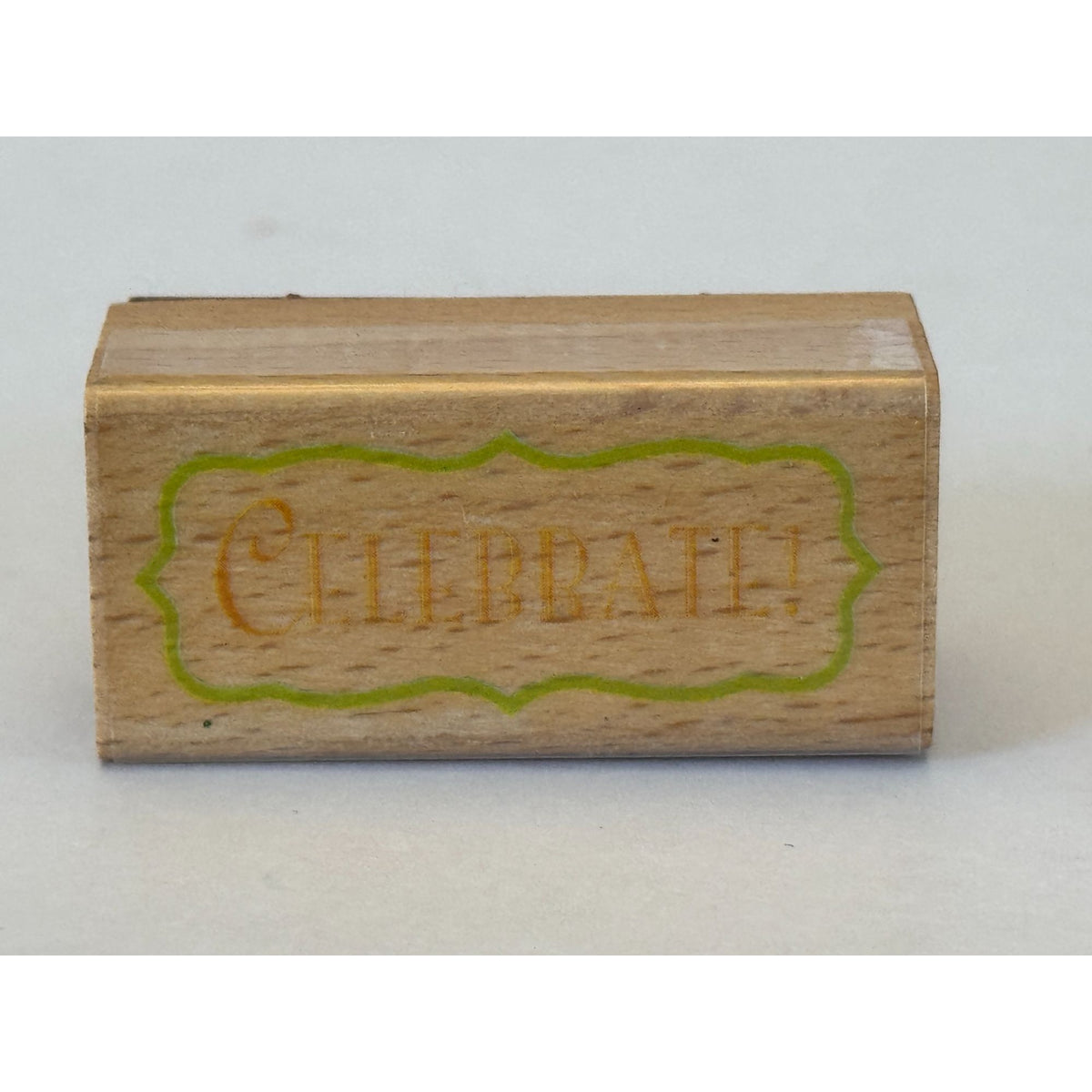 Celebrate Rubber Stamp Card Making Sentiment Words Wood Mounted Craft Tool