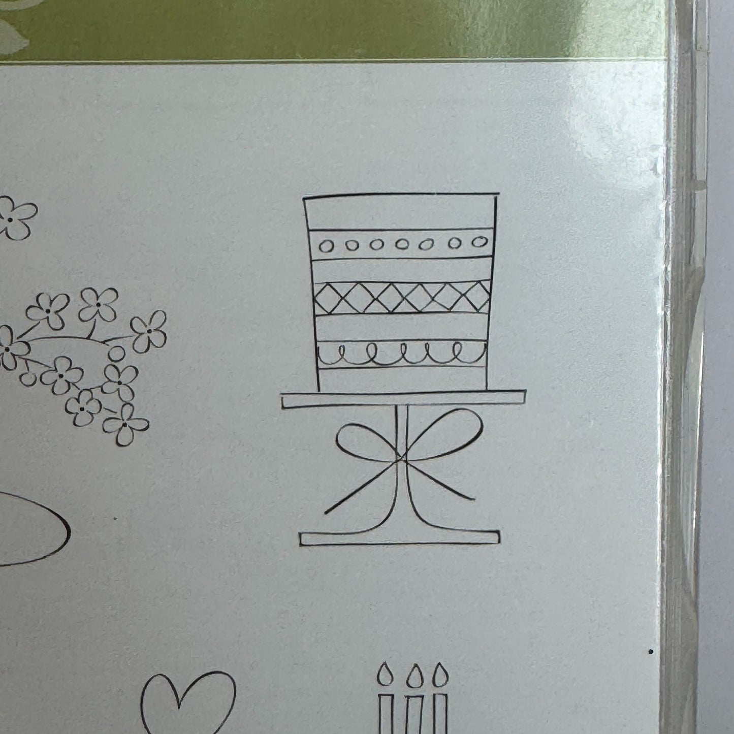 Stampin Up Rubber Stamp Set A Slice Of Life Coffee Cake Candles Flower Vase Baby