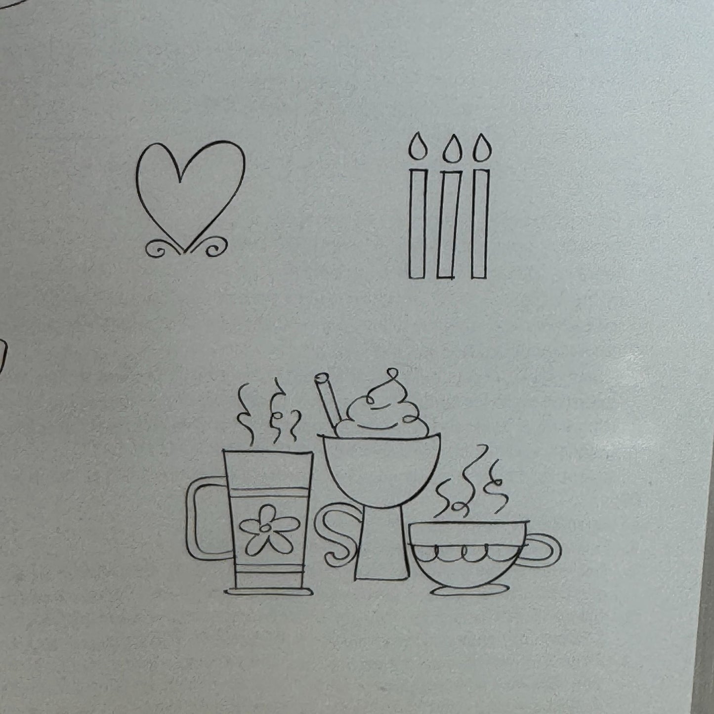 Stampin Up Rubber Stamp Set A Slice Of Life Coffee Cake Candles Flower Vase Baby