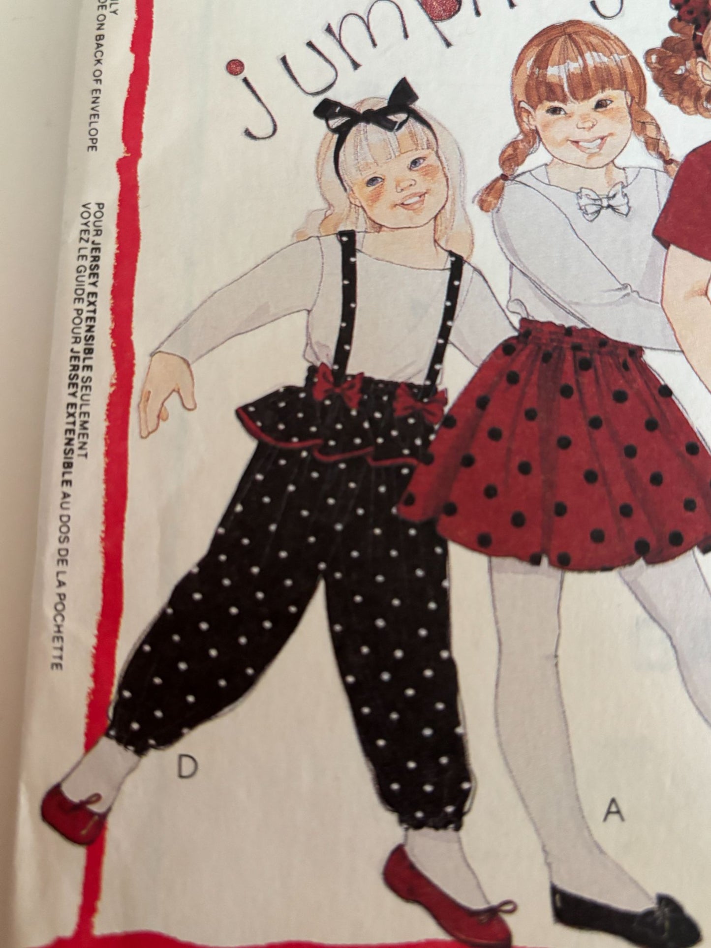 McCalls Sewing Pattern 5615 Jumping Beans Top Skirt Pants Kids 2 3 4 Easy UC