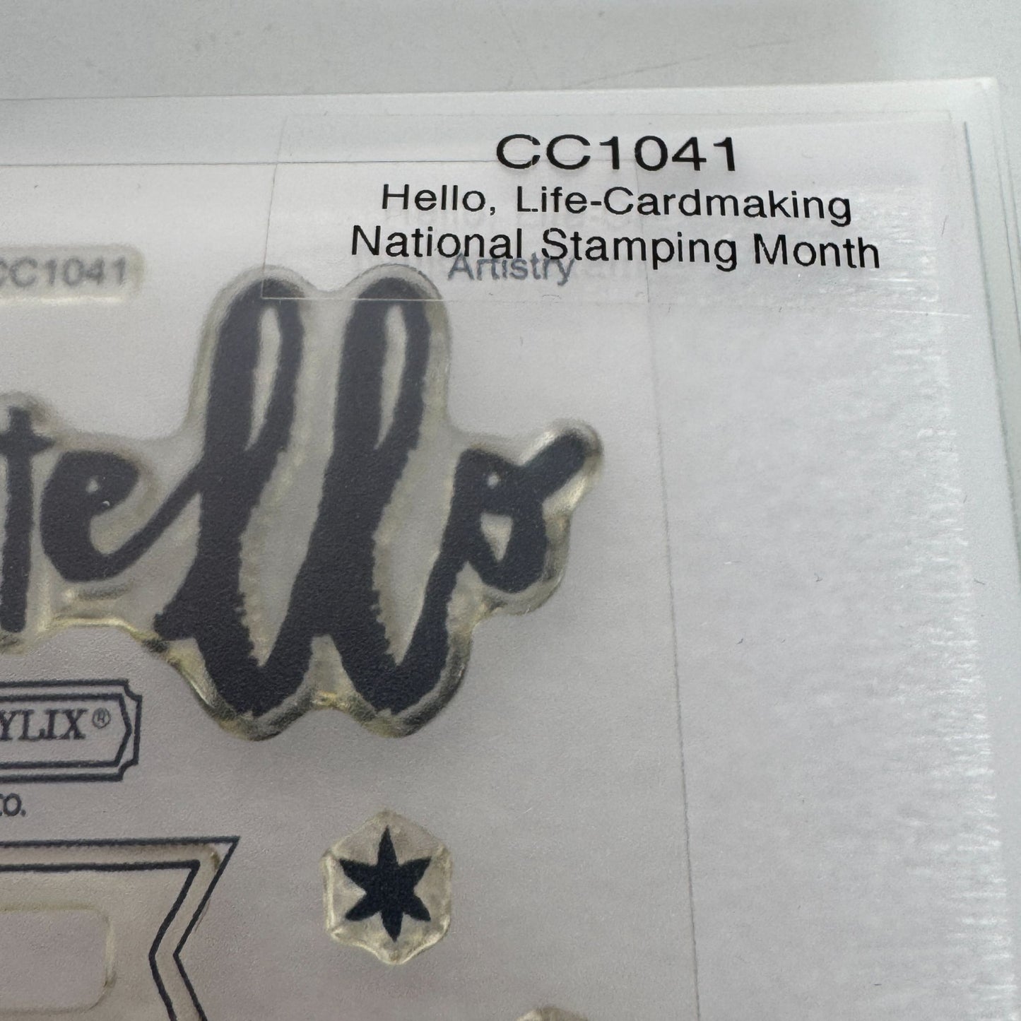 CTMH My Acrylix Acrylic Stamp Set Hello Life Cardmaking Birthday Friend CC1041
