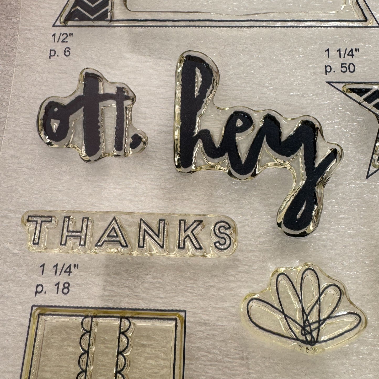 CTMH My Acrylix Acrylic Stamp Set Hello Life Cardmaking Birthday Friend CC1041