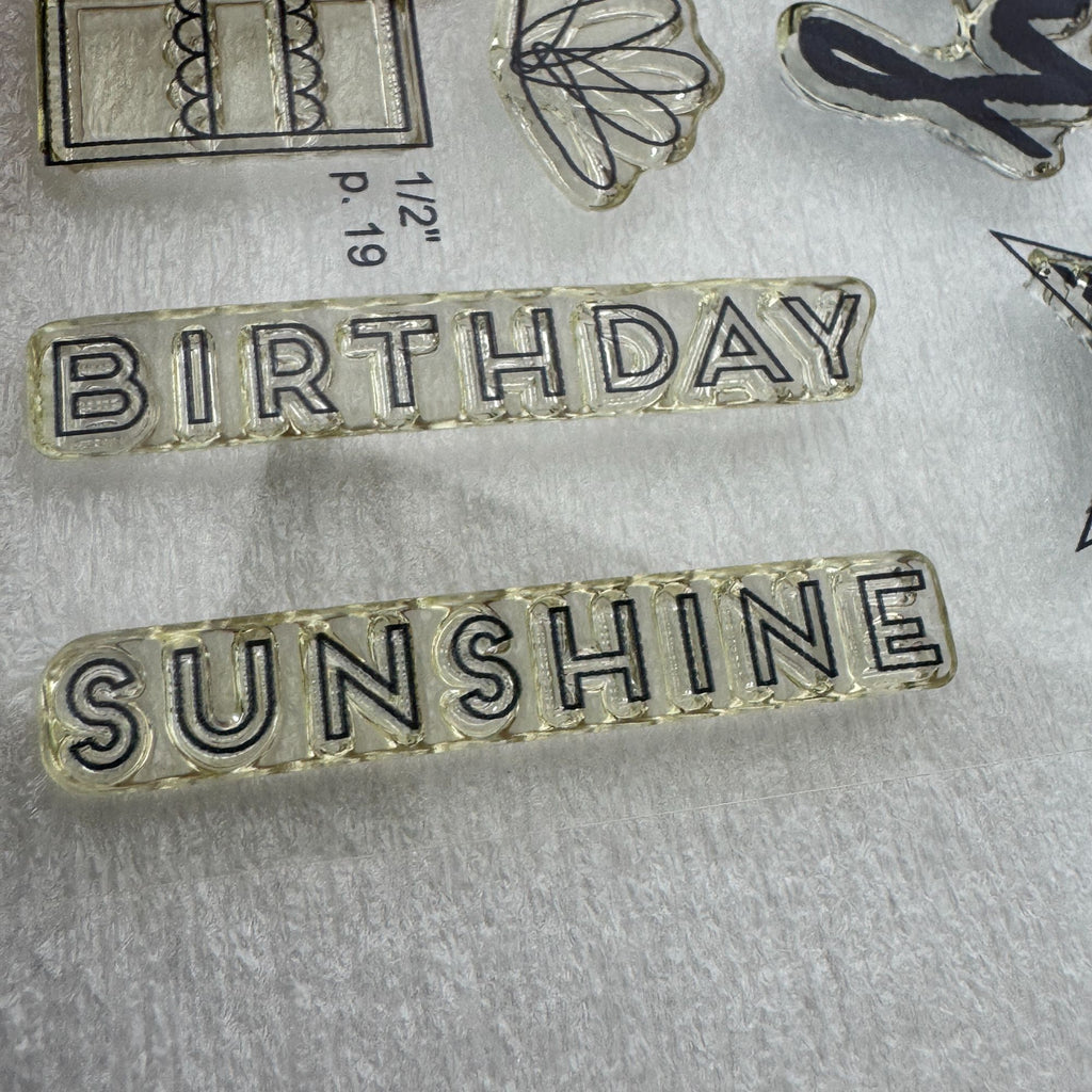 CTMH My Acrylix Acrylic Stamp Set Hello Life Cardmaking Birthday Friend CC1041