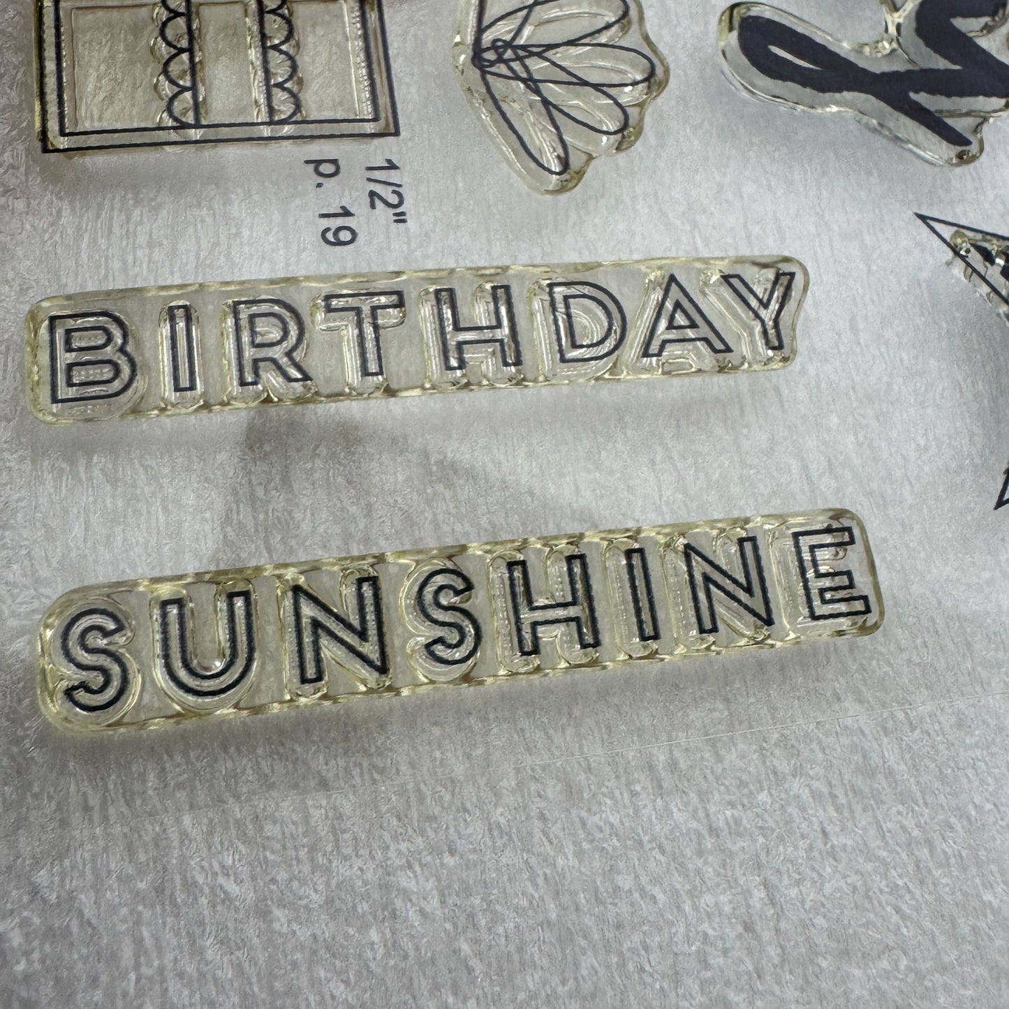 CTMH My Acrylix Acrylic Stamp Set Hello Life Cardmaking Birthday Friend CC1041